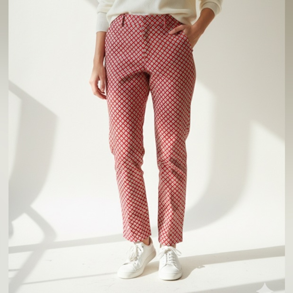 Ralph‎ Lauren Red Checkered Women's Cropped Pants